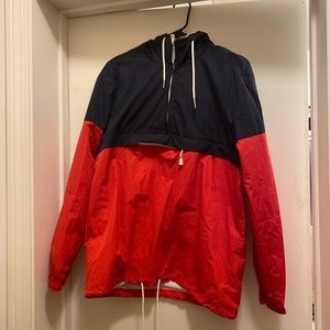 Navy Blue & Red Anorack